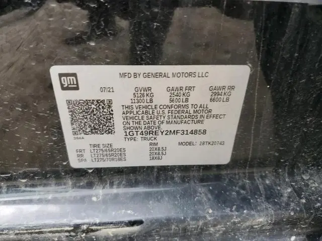 2021 GMC SIERRA K2500 DENALI  