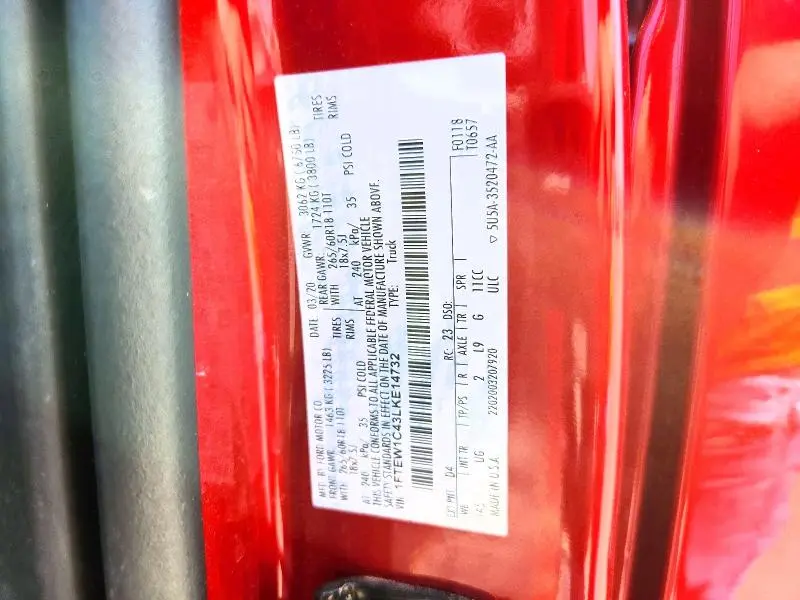 2020 FORD F150 SUPERCREW  