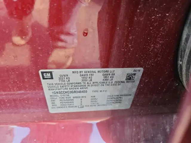 2016 CHEVROLET TAHOE C1500 LTZ  