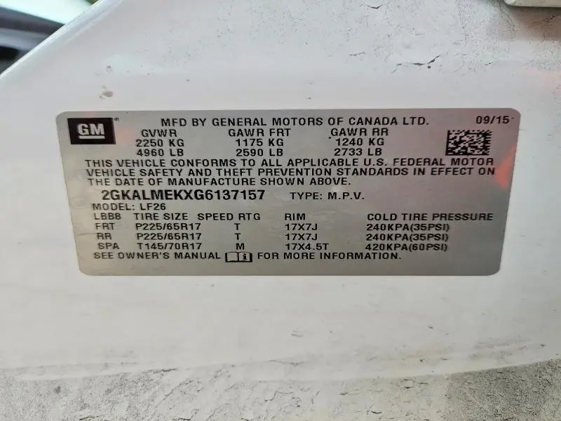 2016 GMC TERRAIN SLE  