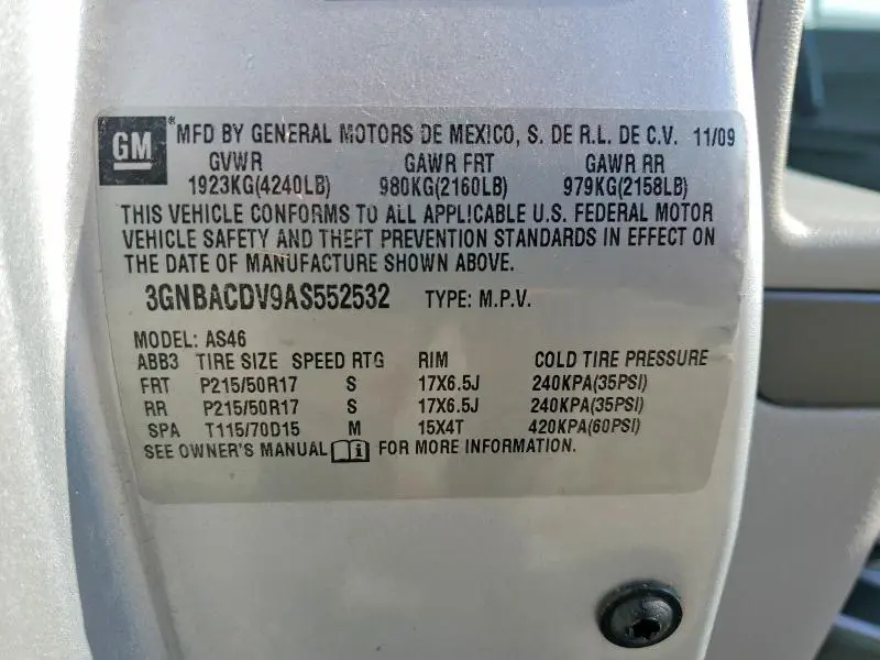 2010 CHEVROLET HHR LT  