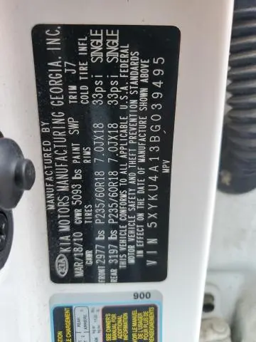 2011 KIA SORENTO EX  