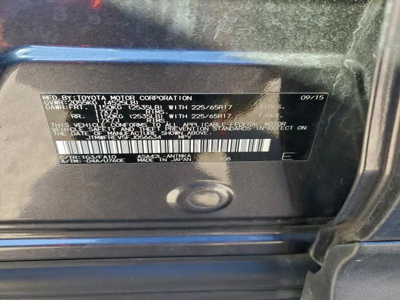 2015 TOYOTA RAV4 XLE  