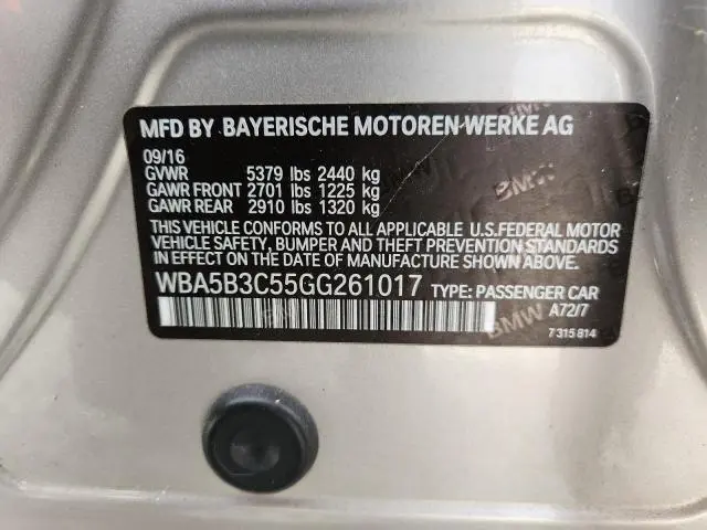 2016 BMW 535 XI  