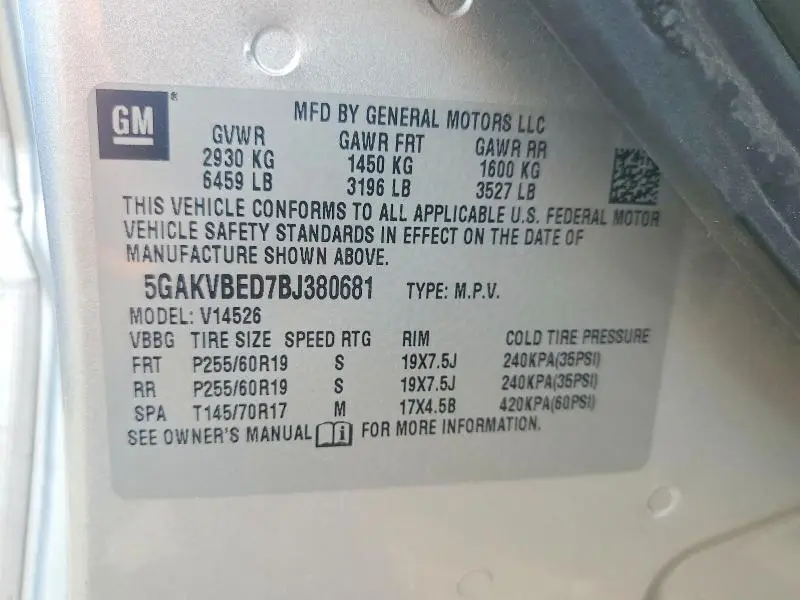 2011 BUICK ENCLAVE   