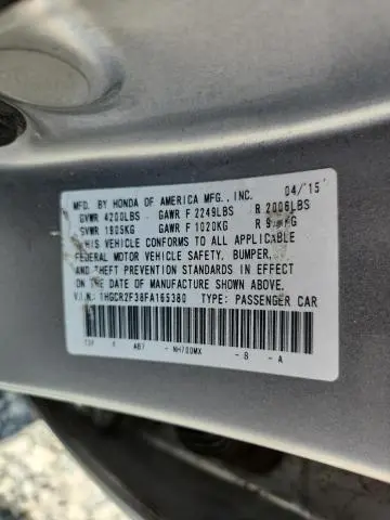 2015 HONDA ACCORD LX  