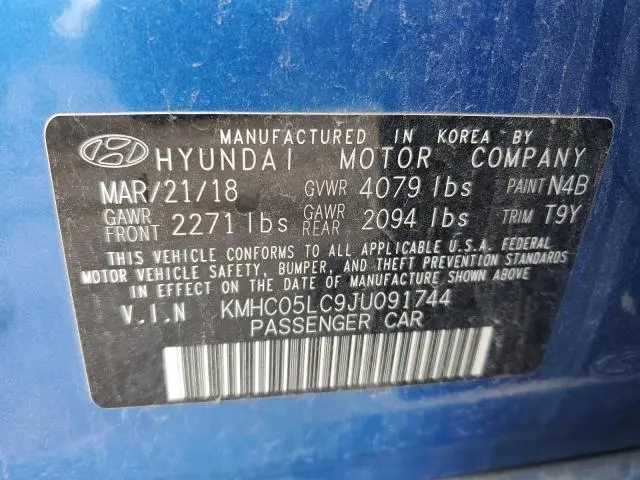2018 HYUNDAI IONIQ LIMITED  