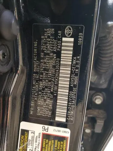 2017 TOYOTA CAMRY LE  