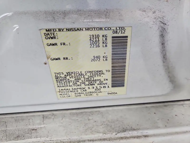 2013 NISSAN ALTIMA 2.5  