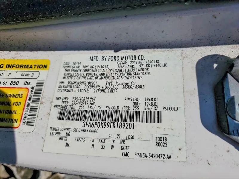 2015 FORD FUSION TITANIUM  
