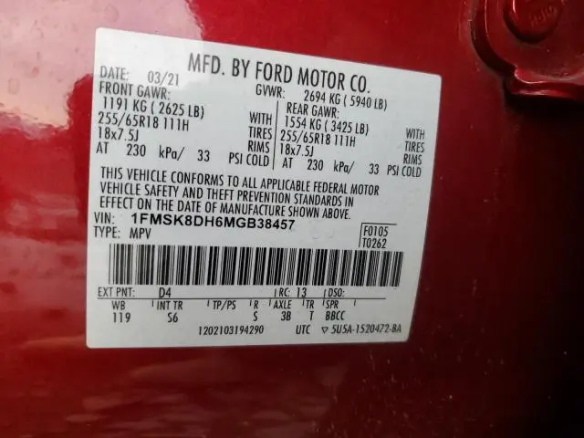 2021 FORD EXPLORER XLT  