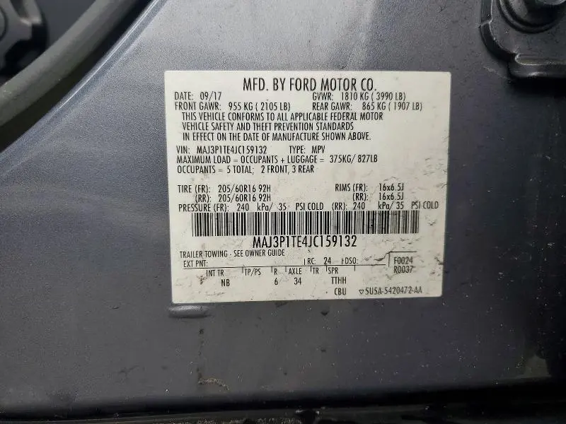 2018 FORD ECOSPORT SE  