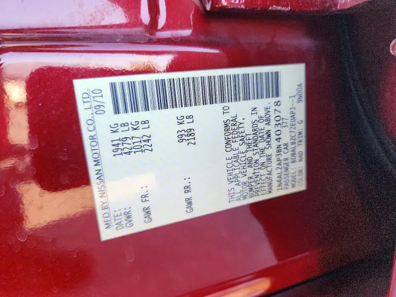 2011 NISSAN ALTIMA 2.5  