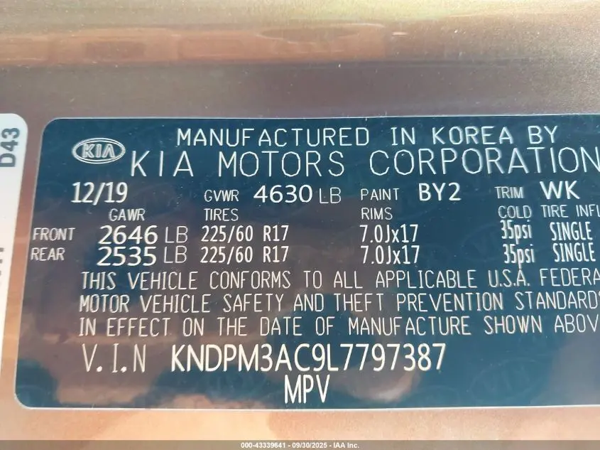 2020 KIA SPORTAGE LX