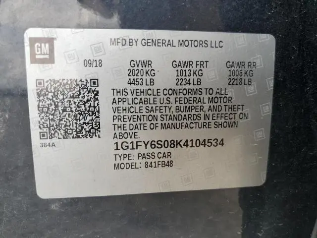 2019 CHEVROLET BOLT EV LT