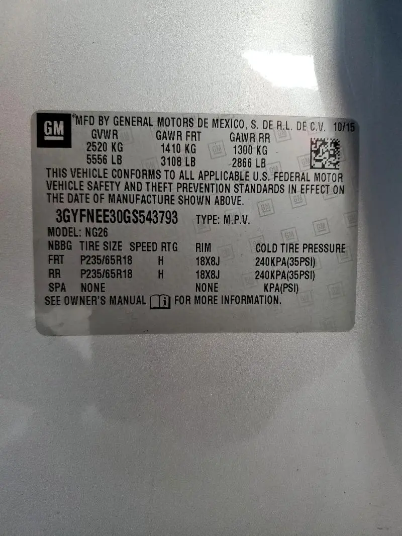 2016 CADILLAC SRX LUXURY COLLECTION  