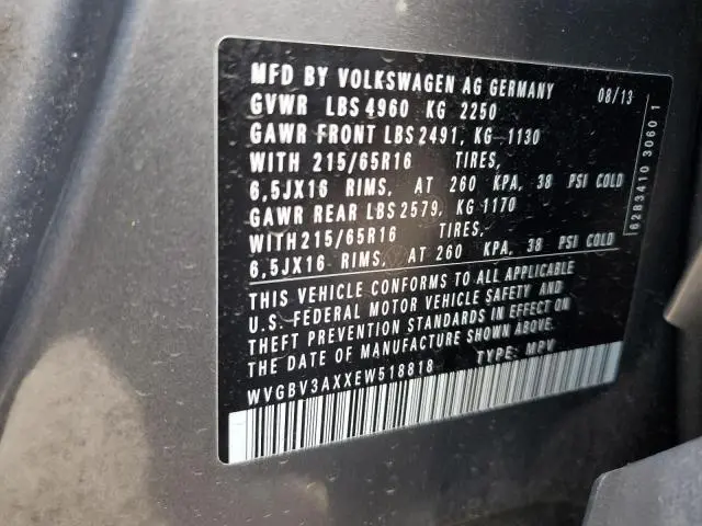 2014 VOLKSWAGEN TIGUAN S  