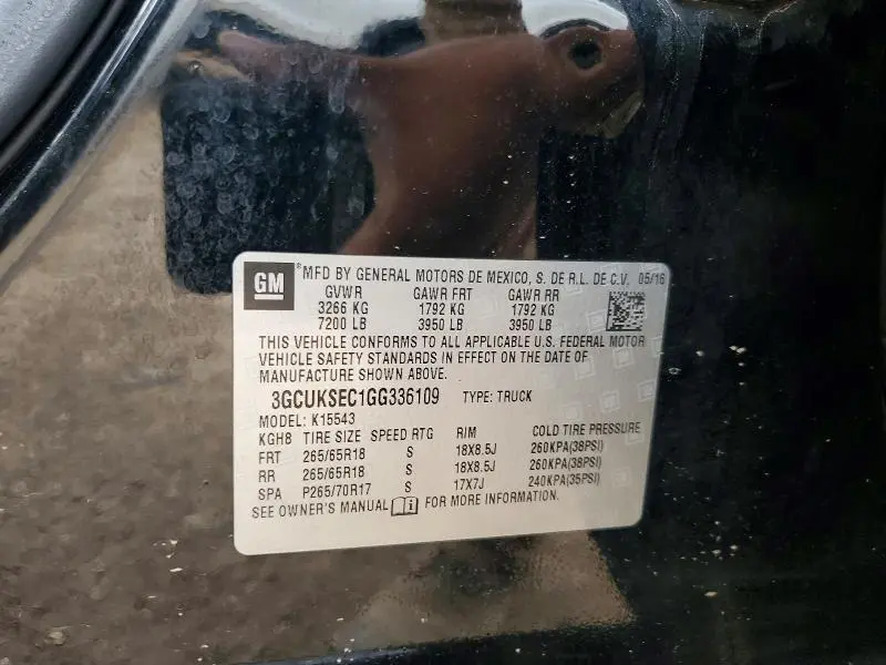 2016 CHEVROLET SILVERADO K1500 LTZ  