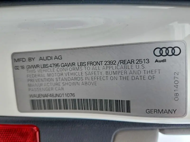 2018 AUDI A4 PREMIUM PLUS  