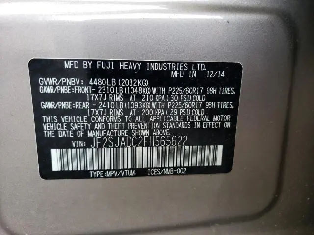 2015 SUBARU FORESTER 2.5I PREMIUM  