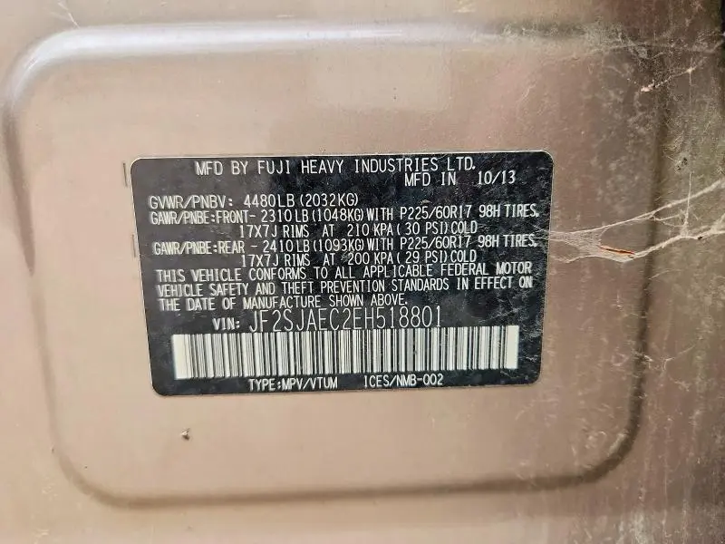 2014 SUBARU FORESTER 2.5I PREMIUM  