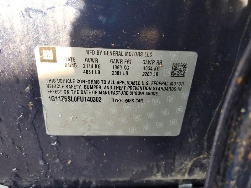 2015 CHEVROLET IMPALA LS  