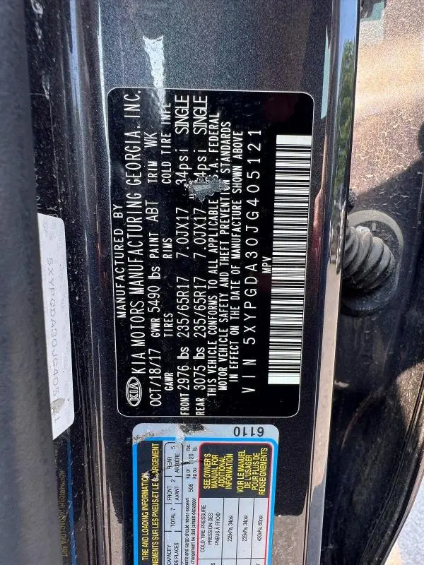 2018 KIA SORENTO LX  