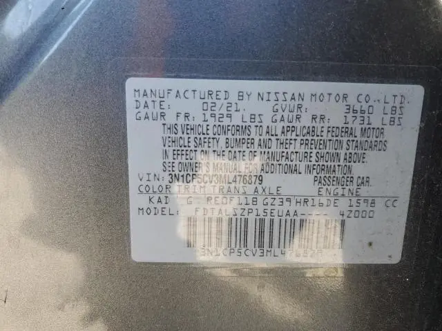 2021 NISSAN KICKS SV  