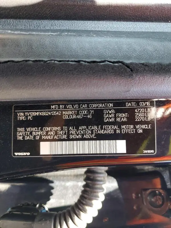 2016 VOLVO S60 PREMIER  