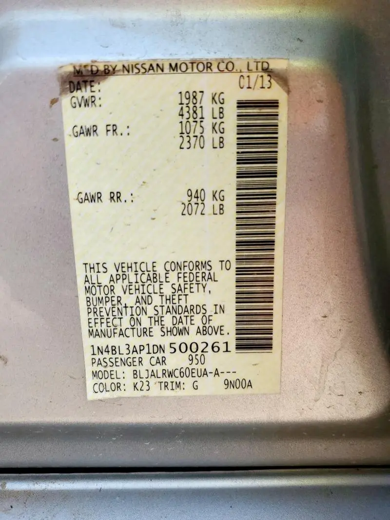 2013 NISSAN ALTIMA 3.5S  