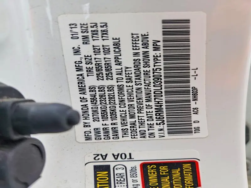 2013 HONDA CR-V EXL  