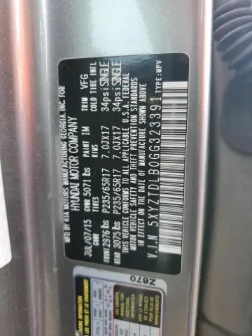 2016 HYUNDAI SANTA FE SPORT   