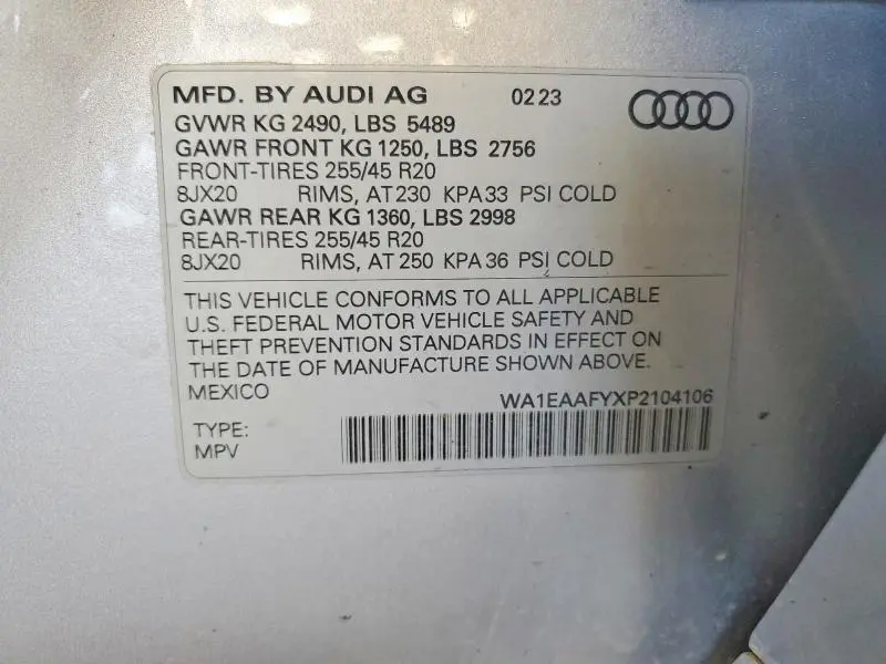 2023 AUDI Q5 PREMIUM PLUS 45  