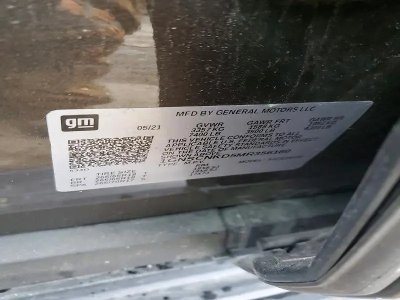 2021 CHEVROLET TAHOE C1500 LT  