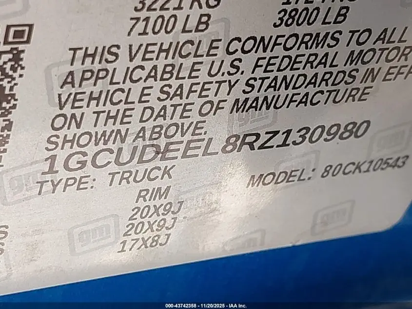 2024 CHEVROLET SILVERADO 1500 4WD  SHORT BED RST