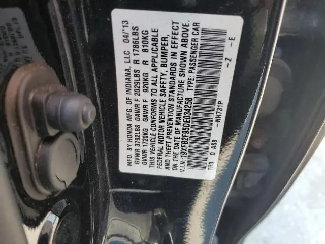 2013 HONDA CIVIC EXL  