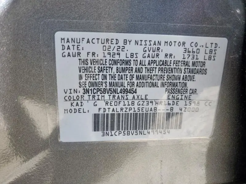 2022 NISSAN KICKS S  