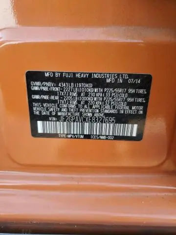 2014 SUBARU XV CROSSTREK 2.0 PREMIUM  
