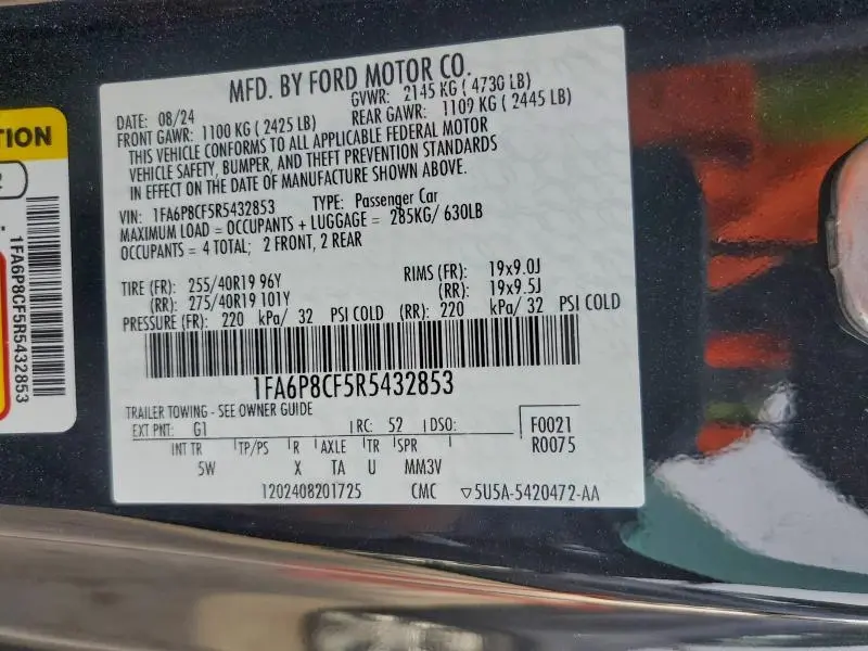 2024 FORD MUSTANG GT  