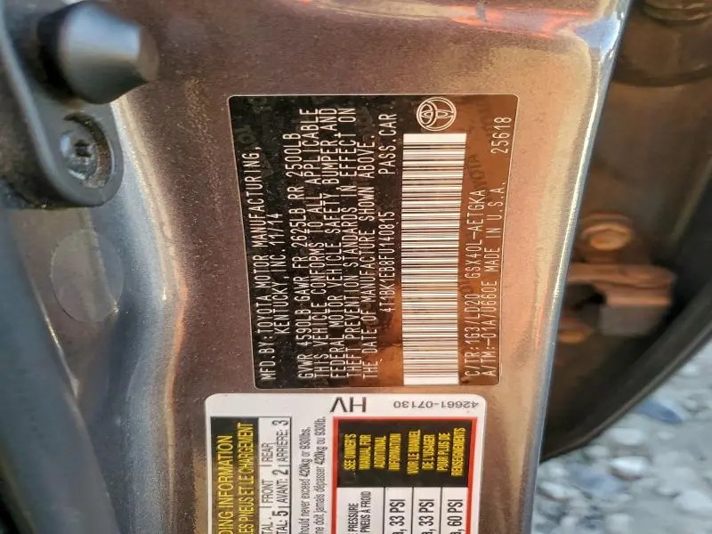 2015 TOYOTA AVALON XLE  