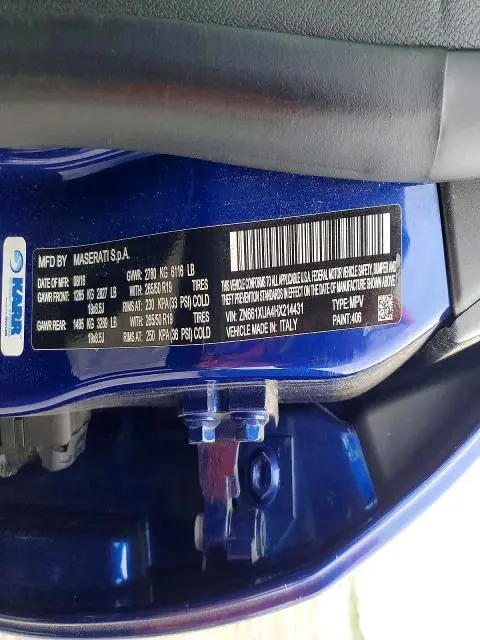 2017 MASERATI LEVANTE   