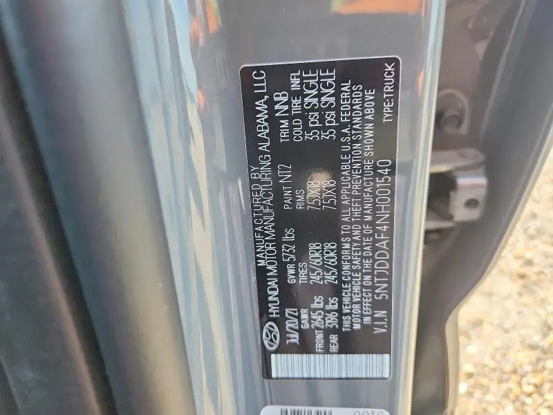 2022 HYUNDAI SANTA CRUZ SEL PREMIUM  