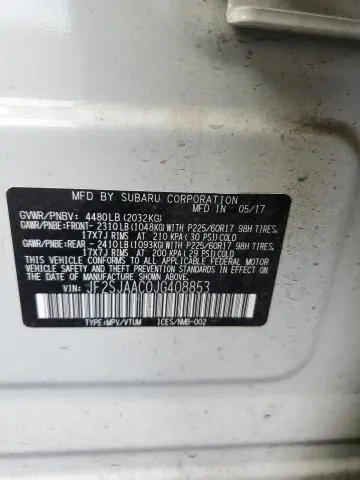 2018 SUBARU FORESTER 2.5I  