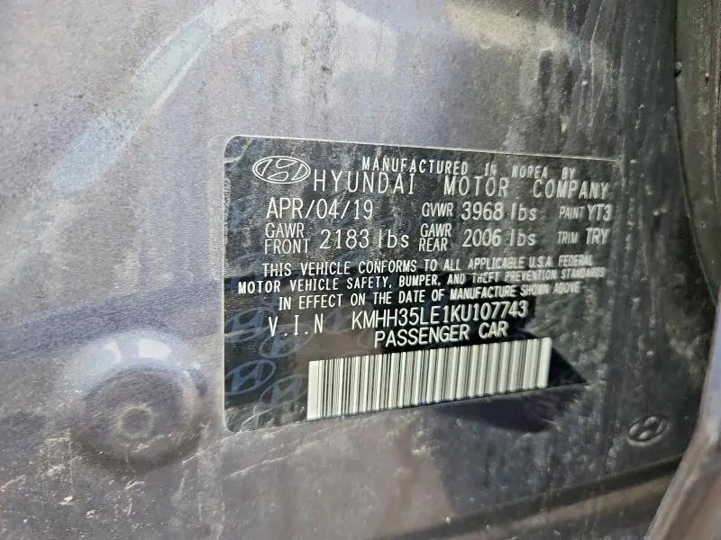 2019 HYUNDAI ELANTRA GT BASE  