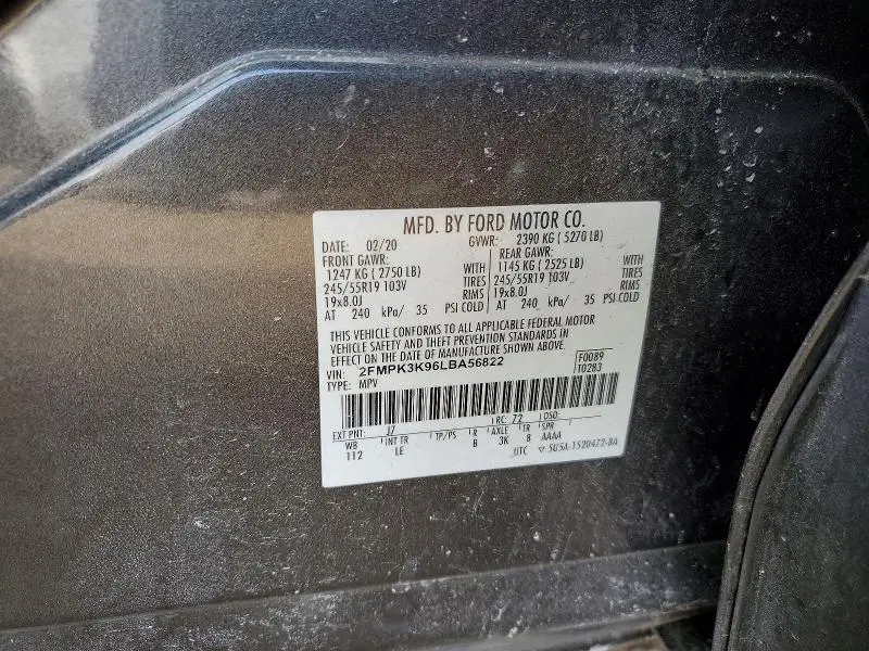 2020 FORD EDGE TITANIUM  