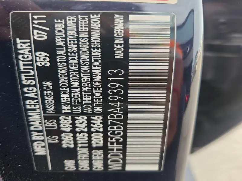 2011 MERCEDES-BENZ E 350  