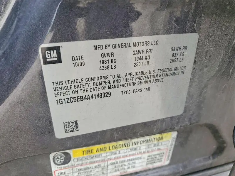 2010 CHEVROLET MALIBU 1LT  