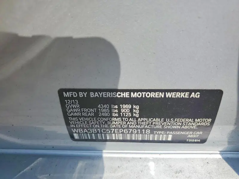2014 BMW 320 I  