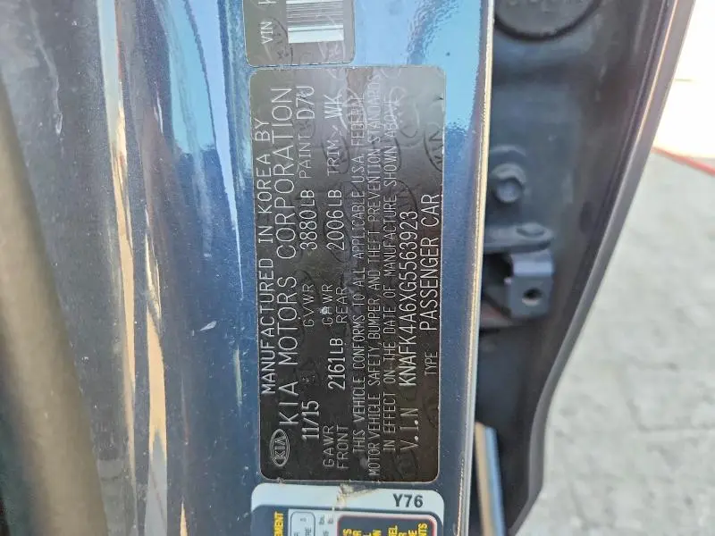 2016 KIA FORTE LX  