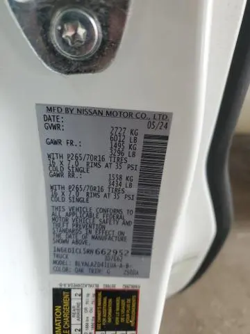 2024 NISSAN FRONTIER S